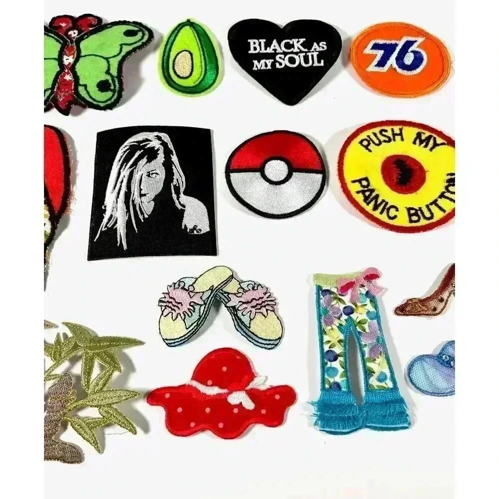20‎ PC Assorted Sewing Applique Patches Iron on Sew On NEW Mixed